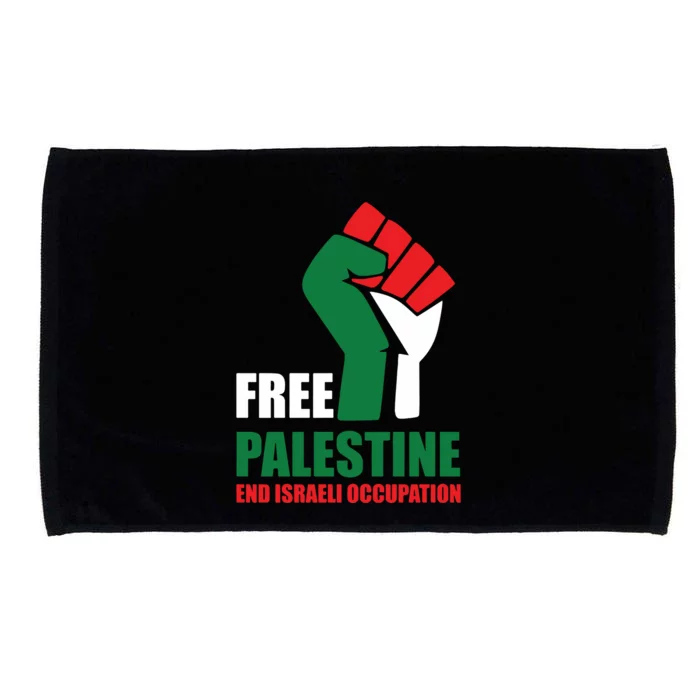 Free Palestine Gaza Freedom End Israeli Occupation Microfiber Hand Towel