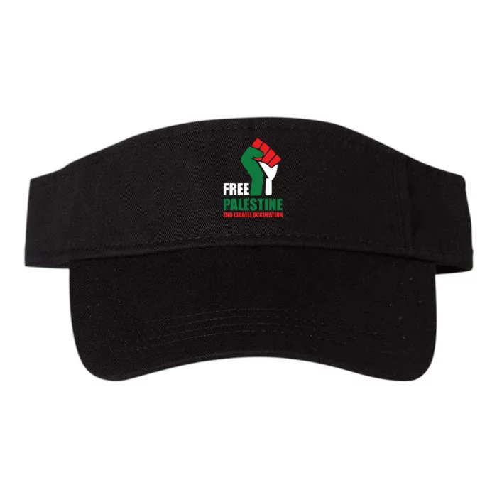 Free Palestine Gaza Freedom End Israeli Occupation Valucap Bio-Washed Visor