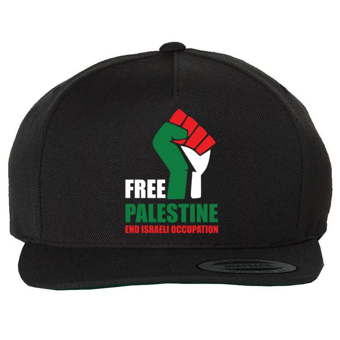 Free Palestine Gaza Freedom End Israeli Occupation Wool Snapback Cap