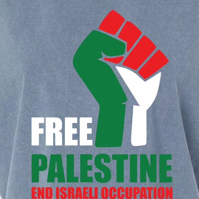 Free Palestine Gaza Freedom End Israeli Occupation Garment-Dyed Women's Muscle Tee