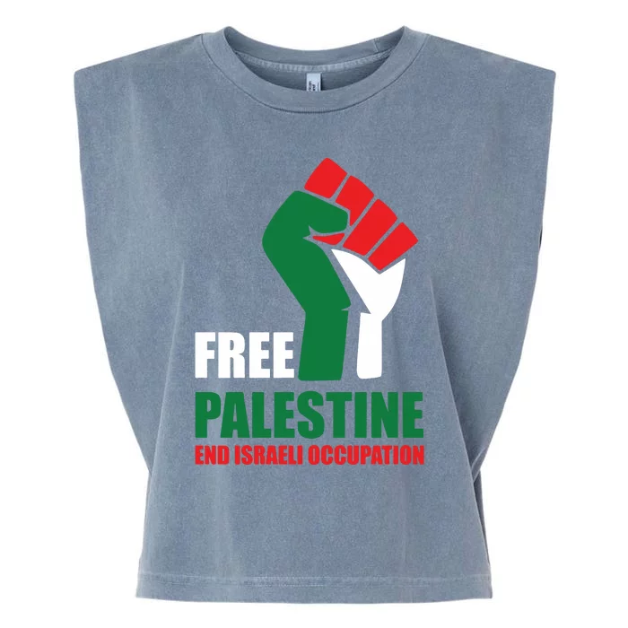 Free Palestine Gaza Freedom End Israeli Occupation Garment-Dyed Women's Muscle Tee