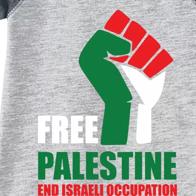 Free Palestine Gaza Freedom End Israeli Occupation Infant Baby Jersey Bodysuit