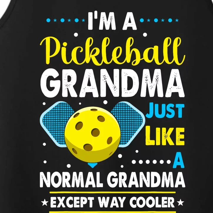 Funny Pickleball Grandma Pickleball Player Performance Tank