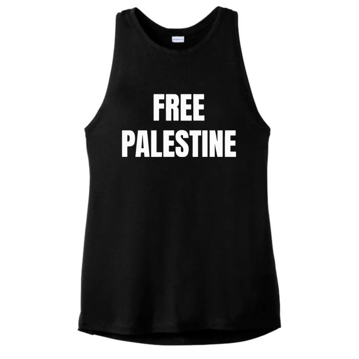 Free Palestine Gaza Freedom Ladies Tri-Blend Wicking Tank