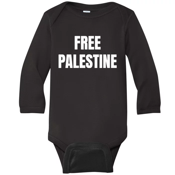 Free Palestine Gaza Freedom Baby Long Sleeve Bodysuit