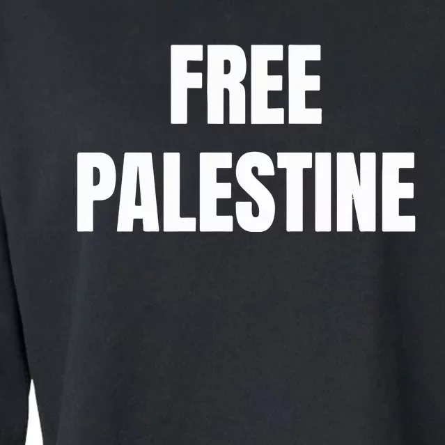 Free Palestine Gaza Freedom Cropped Pullover Crew