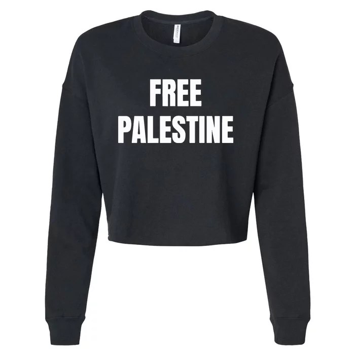 Free Palestine Gaza Freedom Cropped Pullover Crew