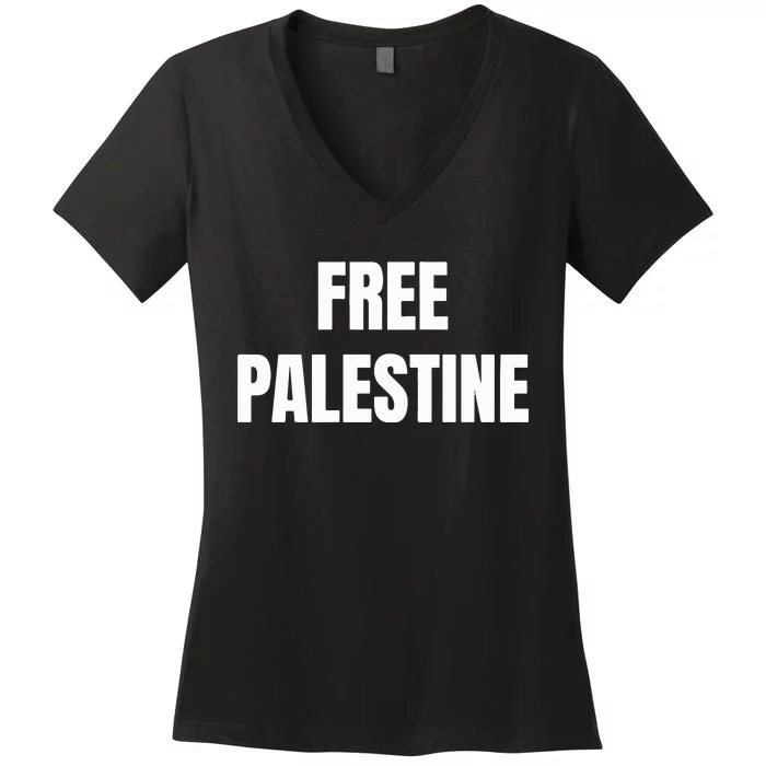 Free Palestine Gaza Freedom Women's V-Neck T-Shirt