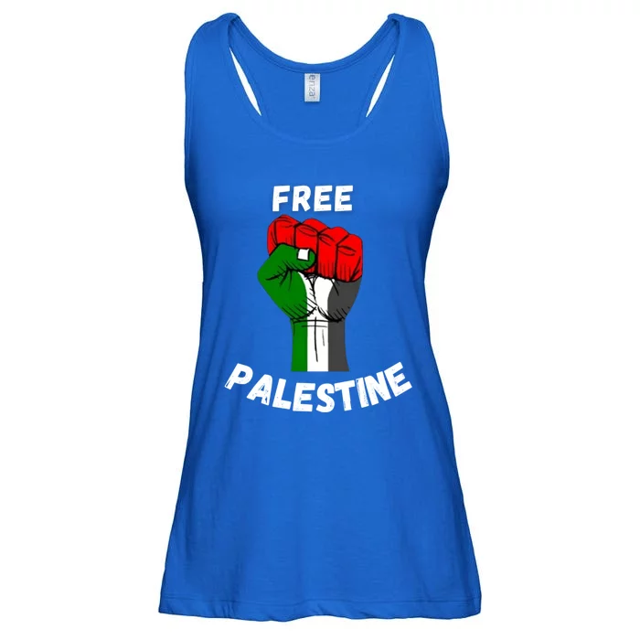 Free Palestine Gaza Arabic Flag Great Gift Ladies Essential Flowy Tank