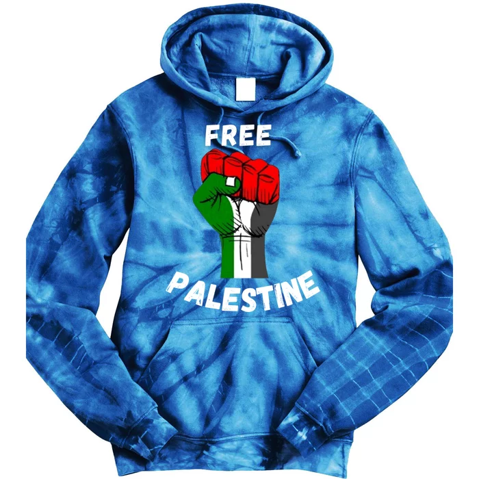 Free Palestine Gaza Arabic Flag Great Gift Tie Dye Hoodie