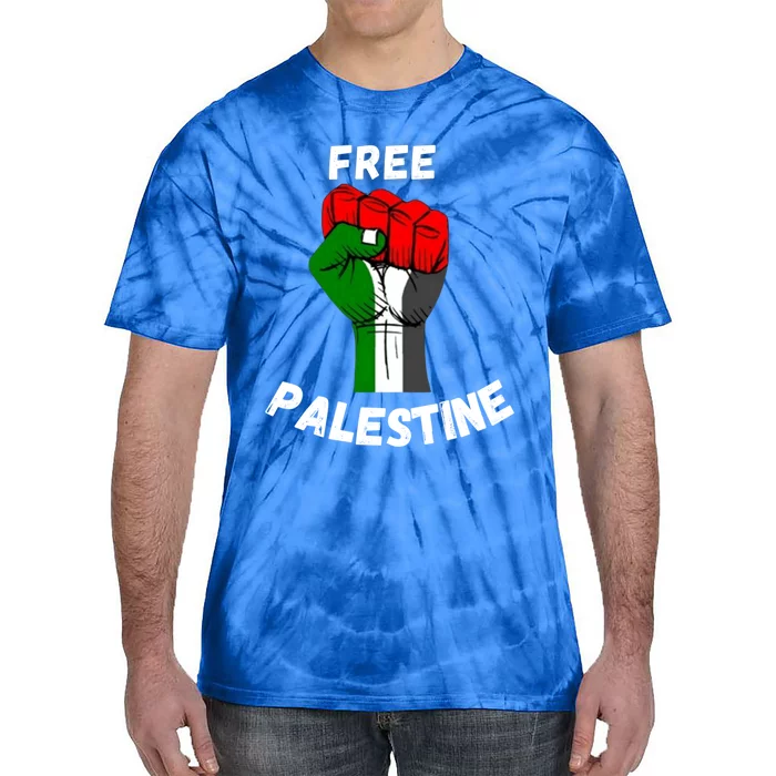 Free Palestine Gaza Arabic Flag Great Gift Tie-Dye T-Shirt