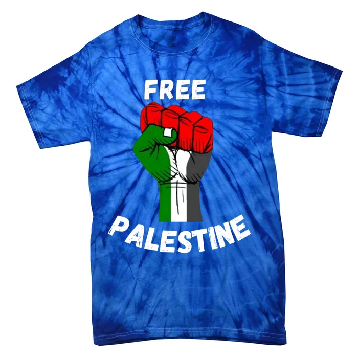 Free Palestine Gaza Arabic Flag Great Gift Tie-Dye T-Shirt