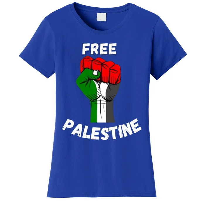 Free Palestine Gaza Arabic Flag Great Gift Women's T-Shirt