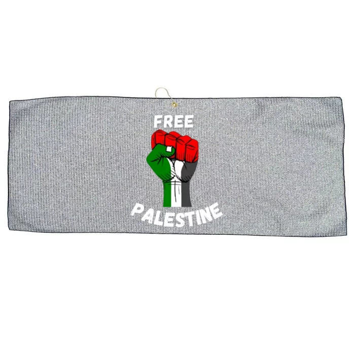 Free Palestine Gaza Arabic Flag Great Gift Large Microfiber Waffle Golf Towel