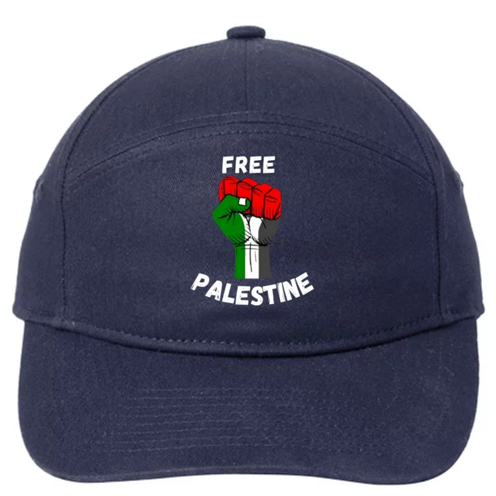 Free Palestine Gaza Arabic Flag Great Gift 7-Panel Snapback Hat