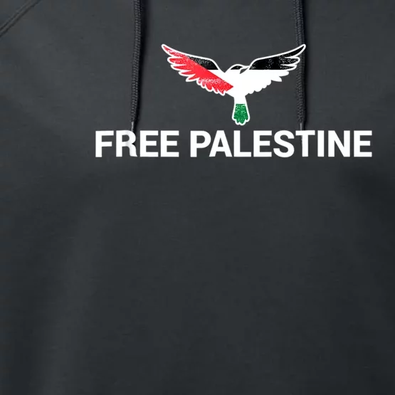 Free Palestine Gaza Palestinian Peace Performance Fleece Hoodie