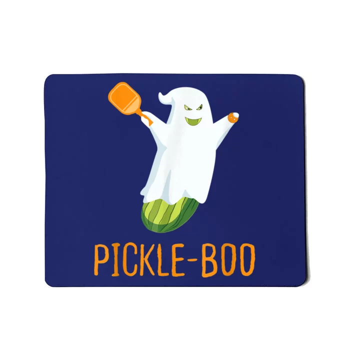 Funny Pickle Ghost Loves To Play Pickleball At Halloween Mousepad