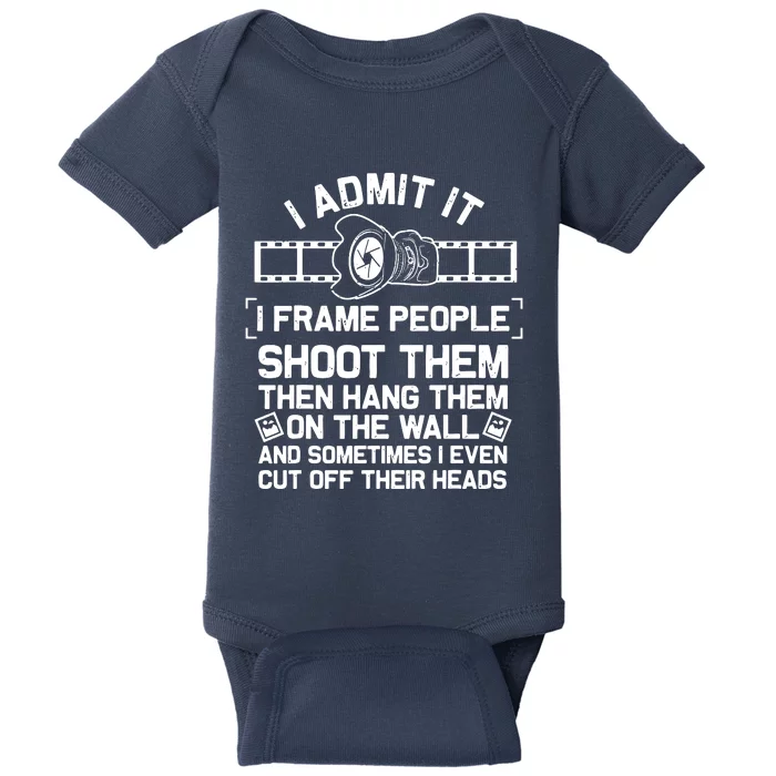 Funny Photographer Gift For Men Women Cool Photography Joke Baby Bodysuit