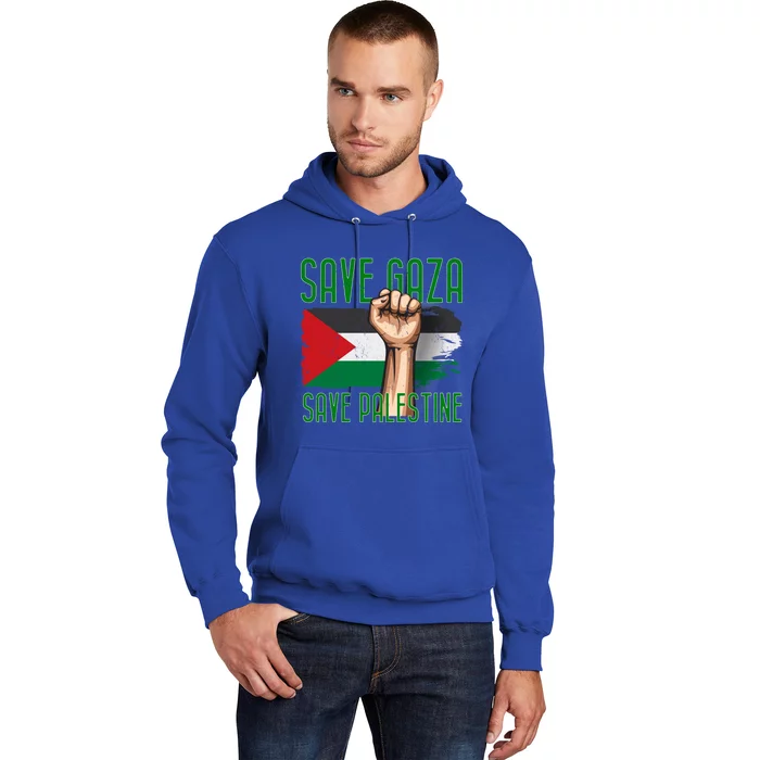 Free Palestine Gaza Flag Arabic Freedom Distressed Vintage Cute Gift Hoodie