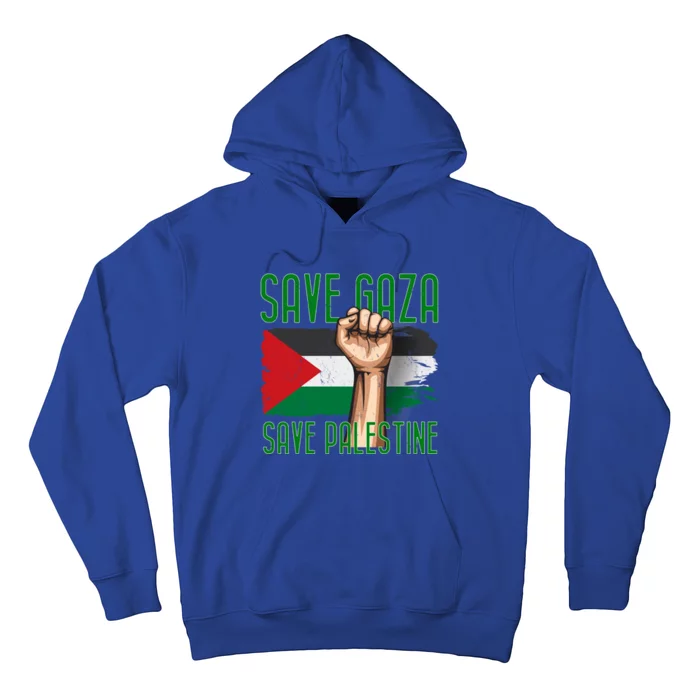 Free Palestine Gaza Flag Arabic Freedom Distressed Vintage Cute Gift Hoodie