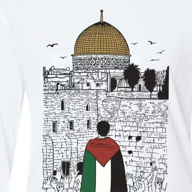 Free Palestine Gaza Palestine Support Womens Cotton Relaxed Long Sleeve T-Shirt