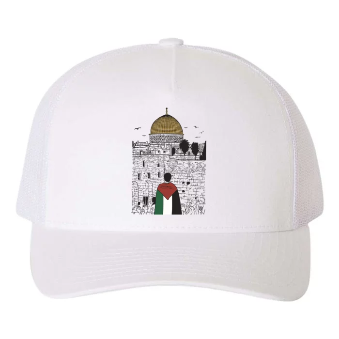 Free Palestine Gaza Palestine Support Yupoong Adult 5-Panel Trucker Hat