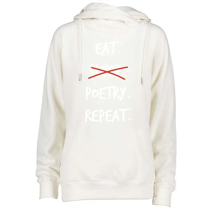 Funny Poetry Gift Poet Cute Gift Womens Funnel Neck Pullover Hood