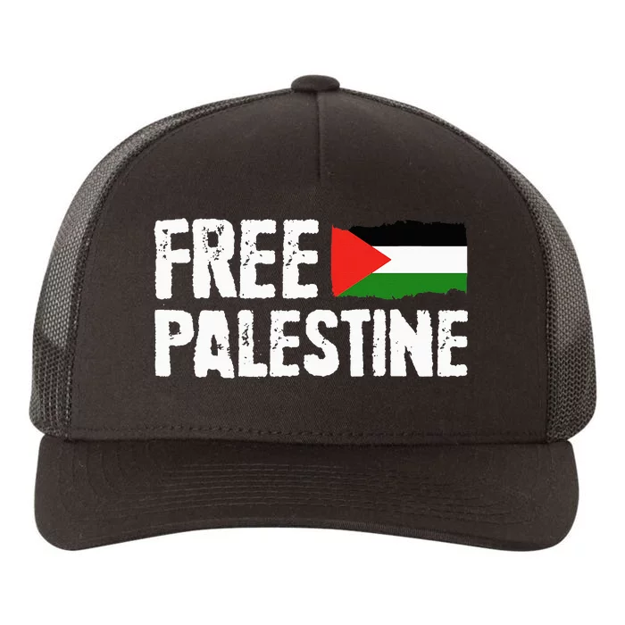 Free Palestine Gaza Flag Arabic Freedom for Palestinians Yupoong Adult 5-Panel Trucker Hat