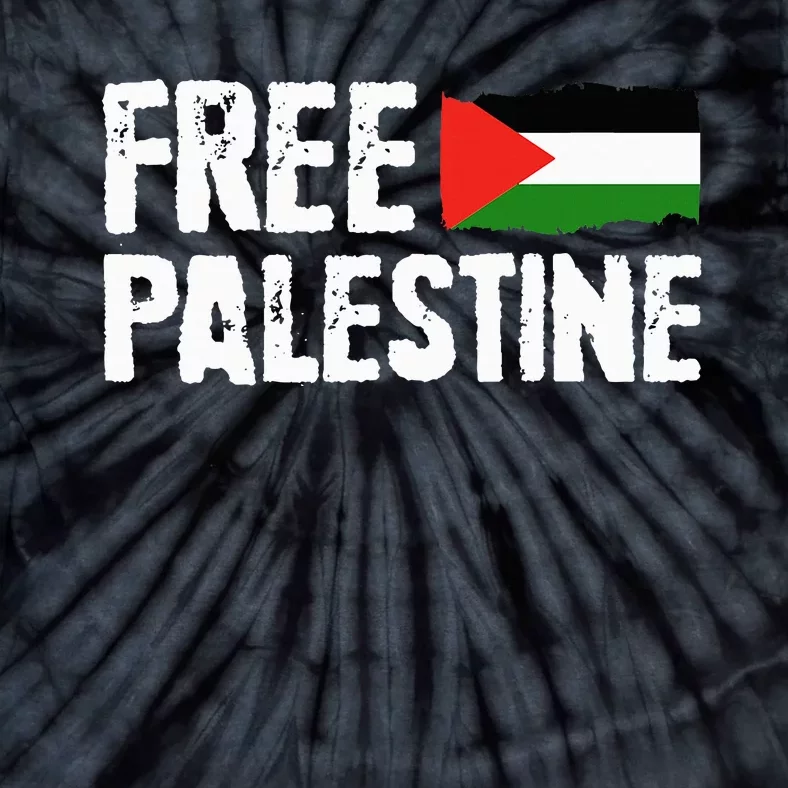 Free Palestine Gaza Flag Arabic Freedom for Palestinians Tie-Dye T-Shirt