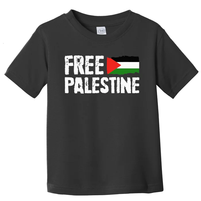 Free Palestine Gaza Flag Arabic Freedom for Palestinians Toddler T-Shirt