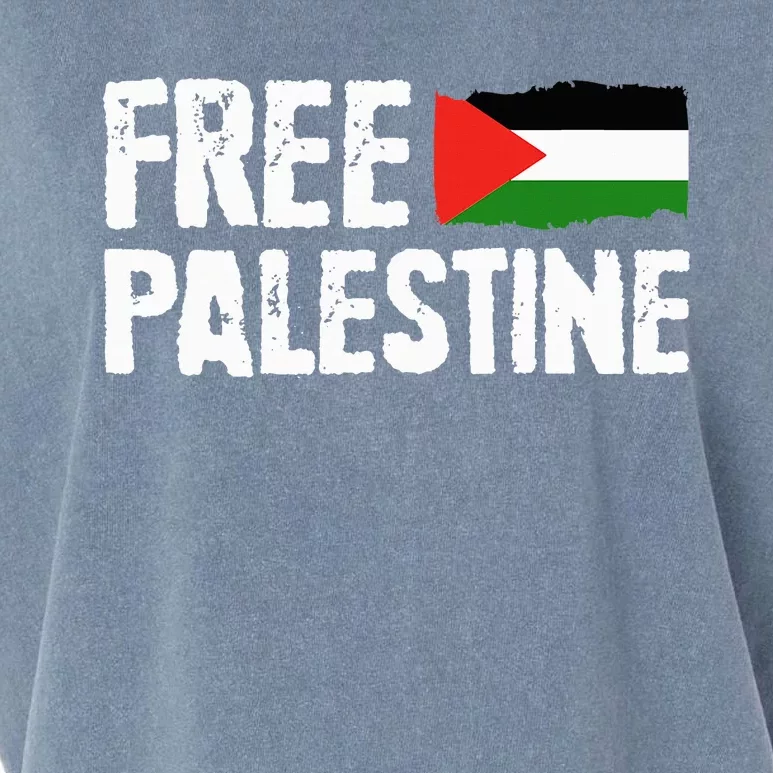 Free Palestine Gaza Flag Arabic Freedom for Palestinians Garment-Dyed Women's Muscle Tee