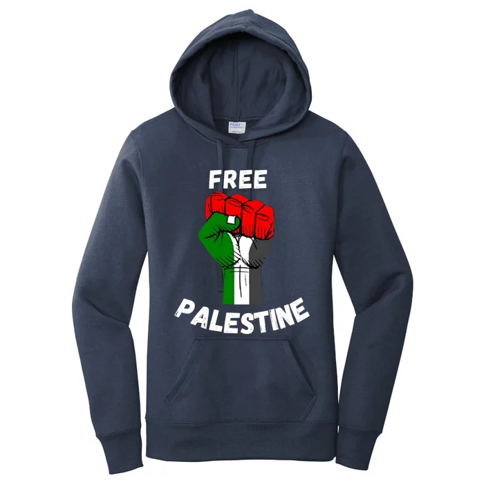 Free Palestine Gaza Arabic Flag Gift Women's Pullover Hoodie