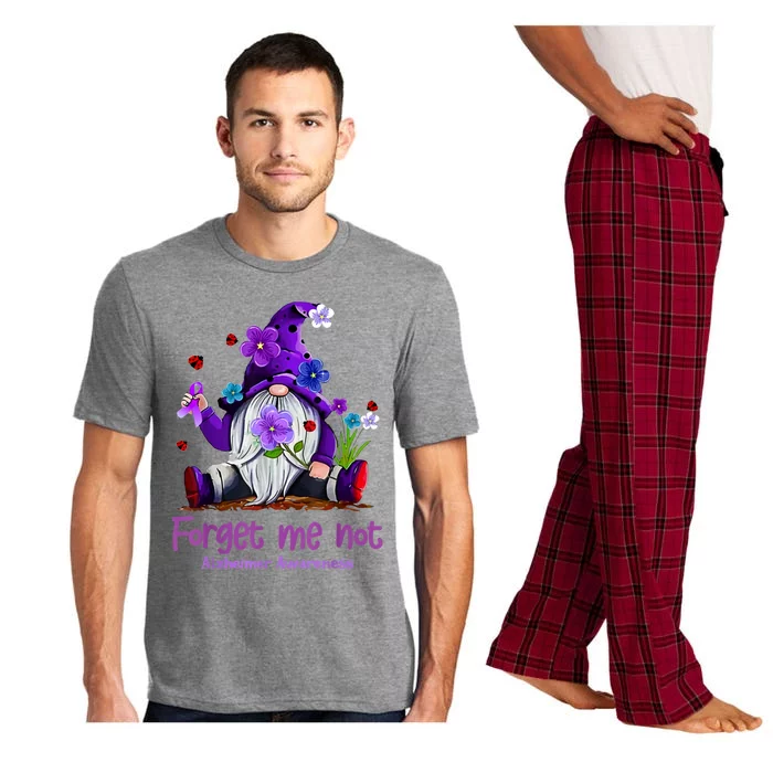 Forget Purple Gnome Me Not Purple Alzheimers Awareness Pajama Set