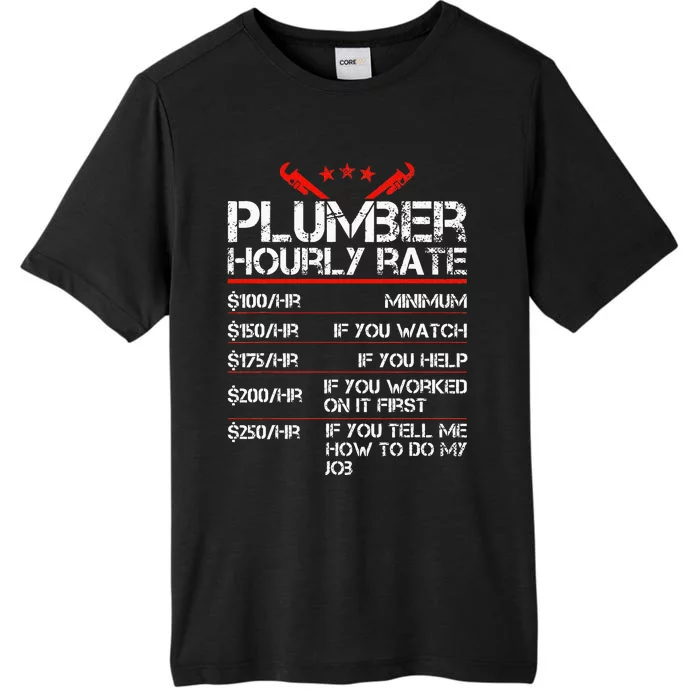 Funny Plumber Gifts Plumber Hourly Labor Rates Plumber ChromaSoft Performance T-Shirt