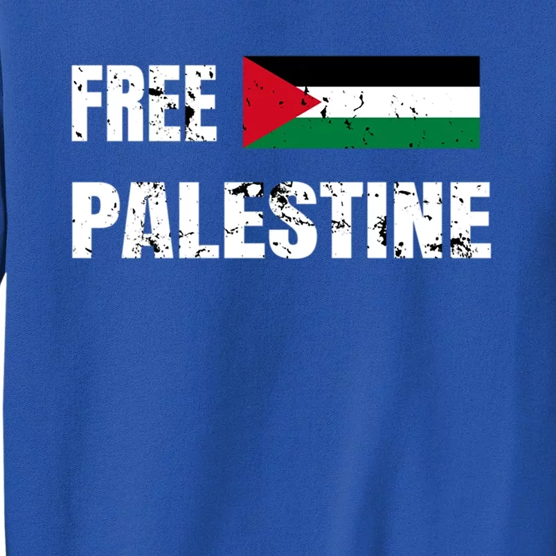 Free Palestine Gaza Flag Arabic Freedom For Palestinians Gift Tall Sweatshirt