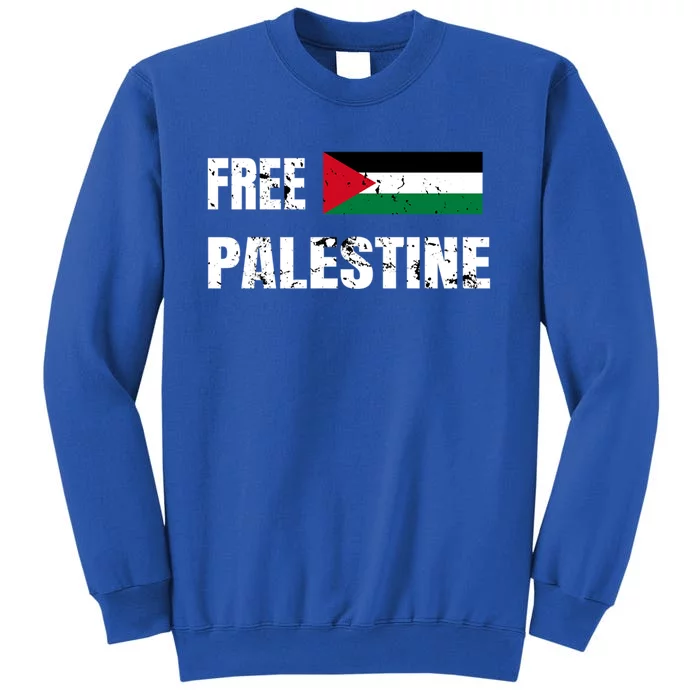 Free Palestine Gaza Flag Arabic Freedom For Palestinians Gift Tall Sweatshirt