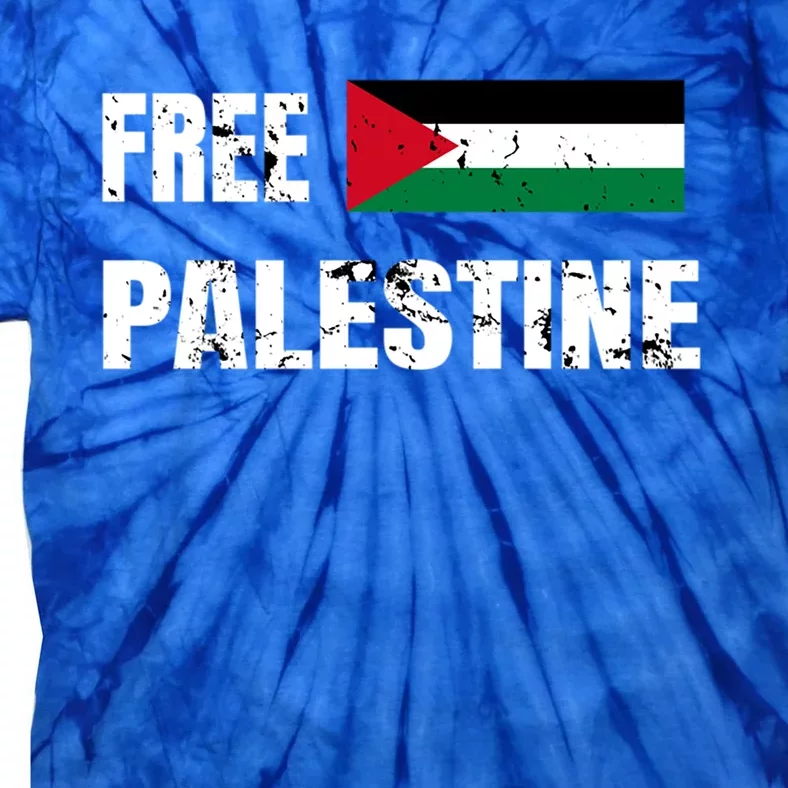 Free Palestine Gaza Flag Arabic Freedom For Palestinians Gift Tie-Dye T-Shirt