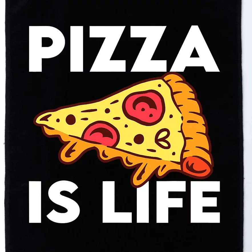 Funny Pizza Gift For Pizza Lovers Boys Girls Pizza Is Life Platinum Collection Golf Towel