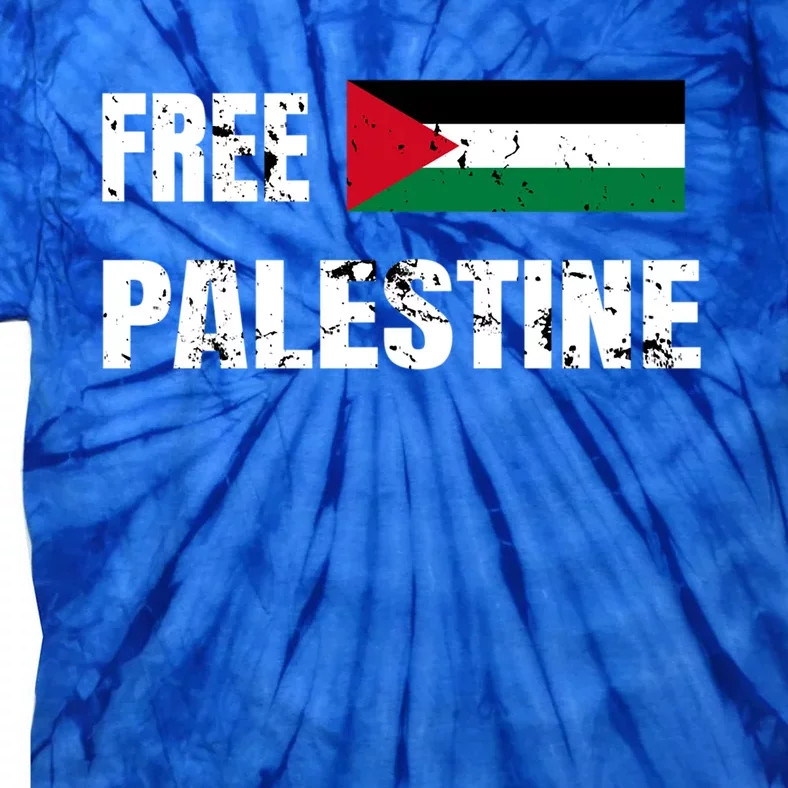 Free Palestine Gaza Flag Arabic Freedom For Palestinians Cool Gift Tie-Dye T-Shirt