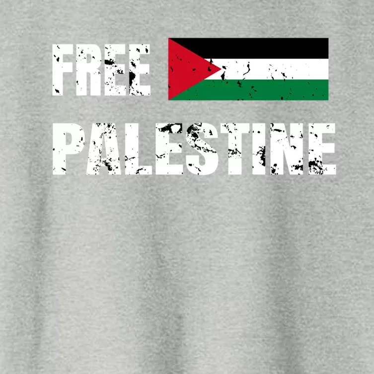 Free Palestine Gaza Flag Arabic Freedom For Palestinians Cool Gift Women's Crop Top Tee