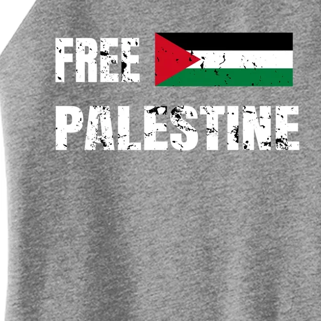 Free Palestine Gaza Flag Arabic Freedom For Palestinians Cool Gift Women’s Perfect Tri Rocker Tank