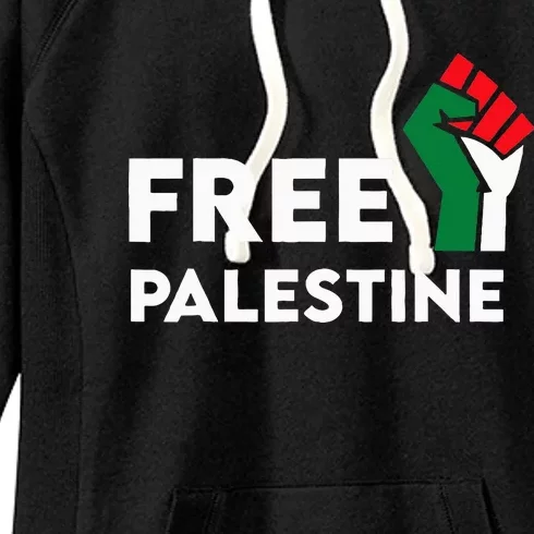 Free Palestine Gaza Flag Freedom for Palestinians Women's Fleece Hoodie