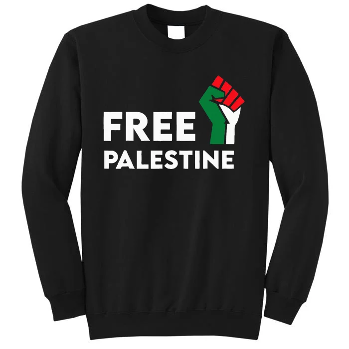 Free Palestine Gaza Flag Freedom for Palestinians Tall Sweatshirt