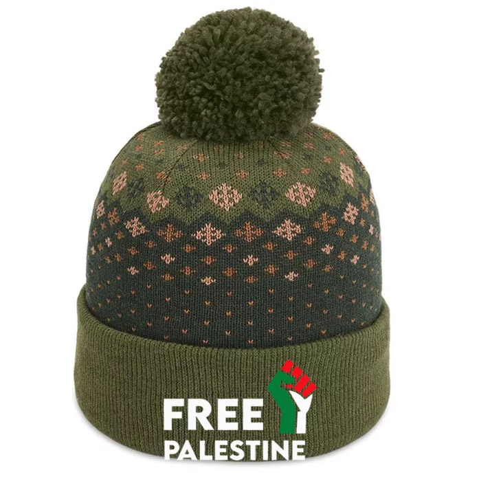 Free Palestine Gaza Flag Freedom for Palestinians The Baniff Cuffed Pom Beanie