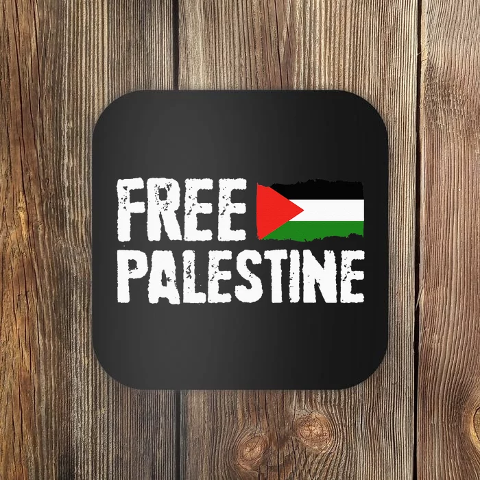 Free Palestine Gaza Flag Arabic Freedom for Palestinians Coaster