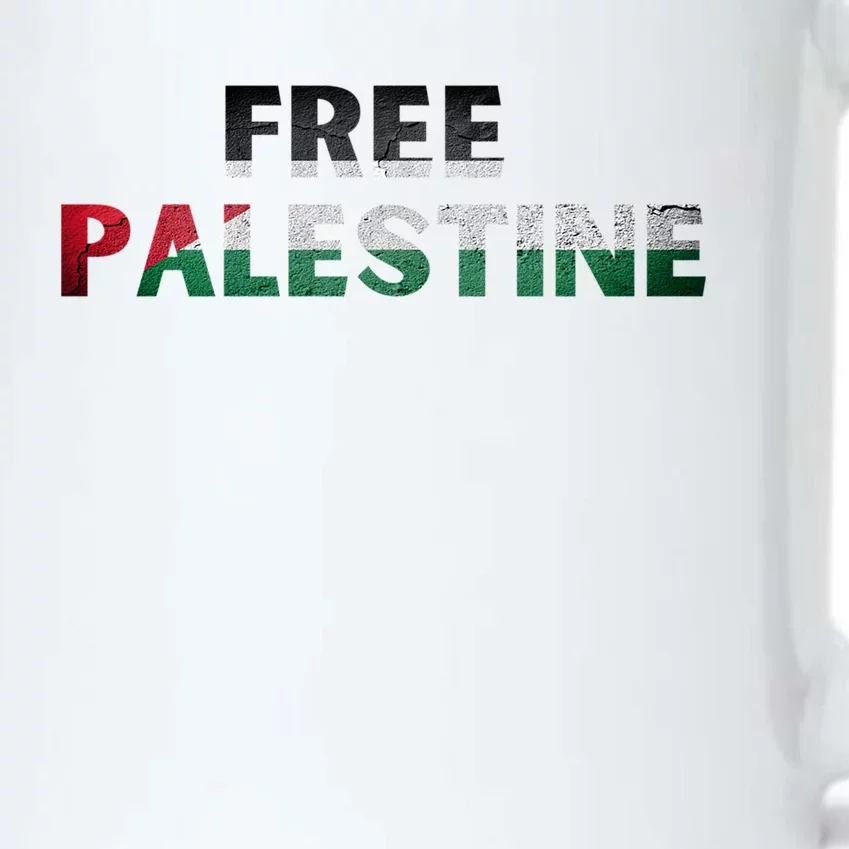 Free Palestine Gaza Flag Arabic Gift Black Color Changing Mug