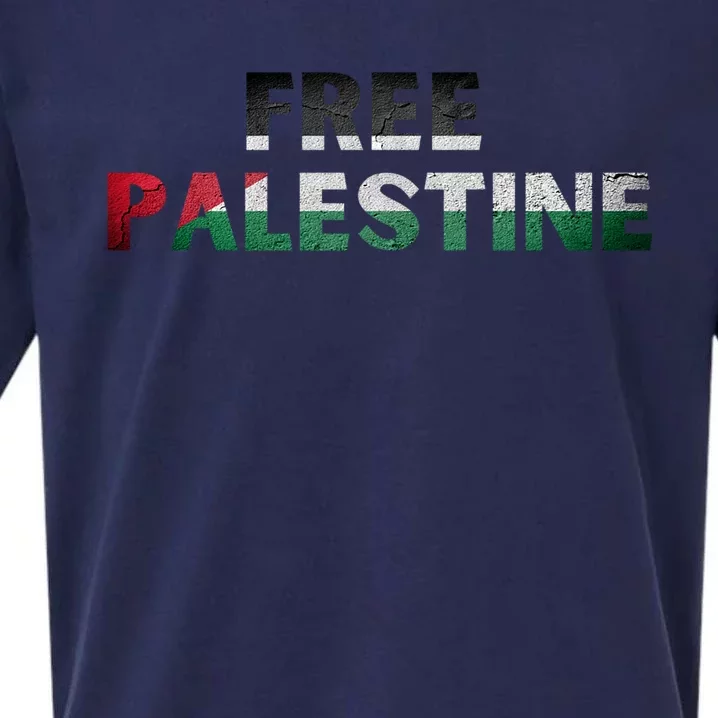 Free Palestine Gaza Flag Arabic Gift Sueded Cloud Jersey T-Shirt