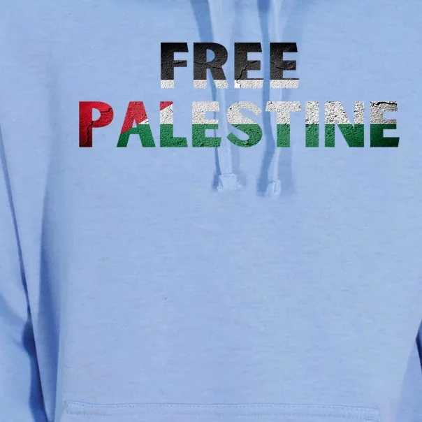 Free Palestine Gaza Flag Arabic Gift Unisex Surf Hoodie