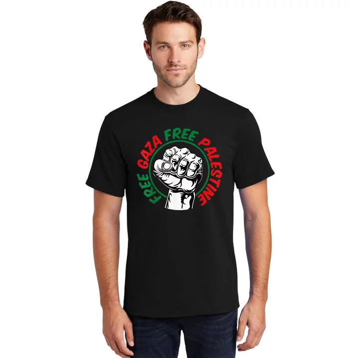 Free Palestine Gaza Flag Freedom for Palestinians Tall T-Shirt