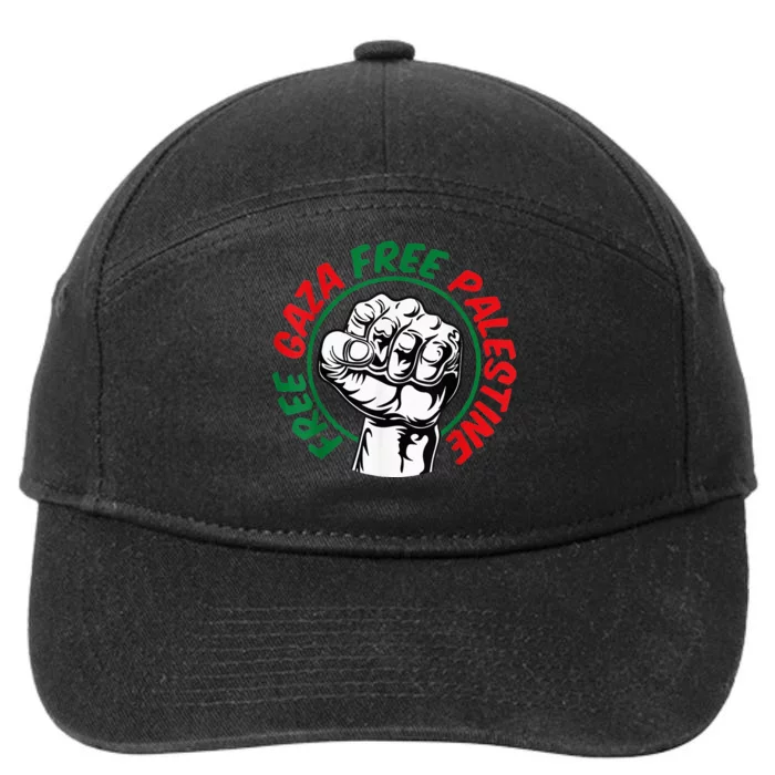 Free Palestine Gaza Flag Freedom for Palestinians 7-Panel Snapback Hat